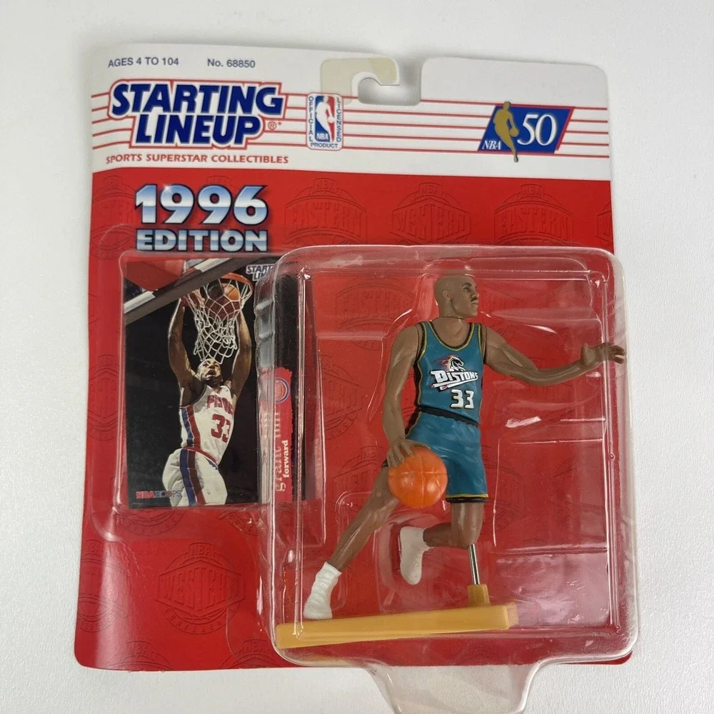 Starting Lineup 1996 NBA Grant Hill Detroit Pistons Vintage SLU NBA Hopps Card